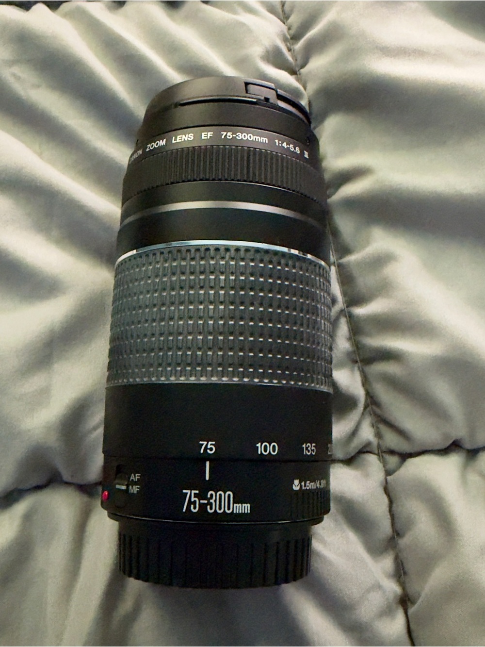 Canon 75-300mm EF Telephoto Zoom Lens in Black